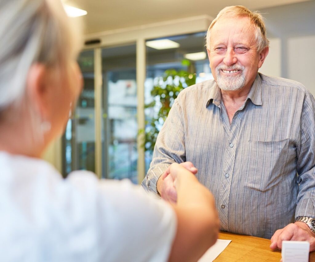 Man shaking hands