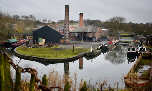 Factory on a river