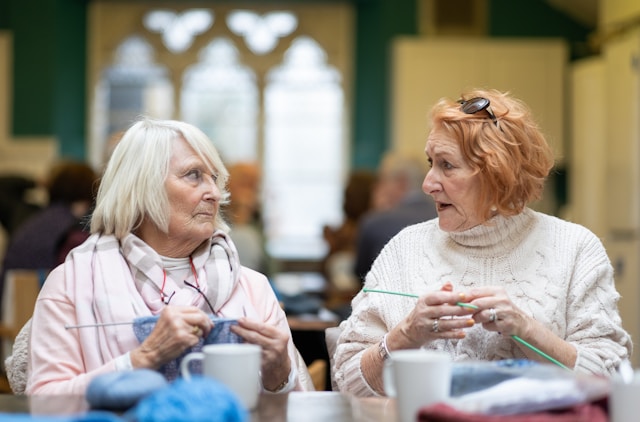 Residents at Maplebrook Care Home socialise